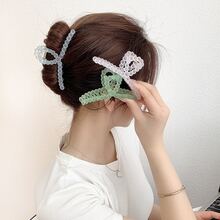 1pc Japanese & Korean Style Candy-colored Hair Clip For Adult, With Matte Texture, Suitable For Spring Hairstyles - Baby Blue - View 4