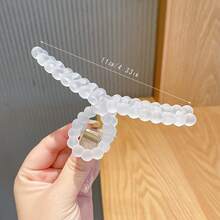 1pc Japanese & Korean Style Candy-colored Hair Clip For Adult, With Matte Texture, Suitable For Spring Hairstyles - Baby Blue - View 11
