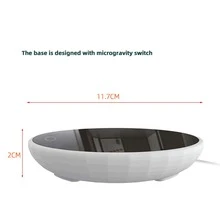 1 Miếng 18W Trắng Cắm vào Bảng Gốm sứ Làm nóng Cúp Ấm áp hơn Với Tự động Công tắc Và Nhiệt độ không đổi Chức năng , Thích hợp Đối với Nhiều loại Đáy phẳng Cốc - trắng - Xem 3