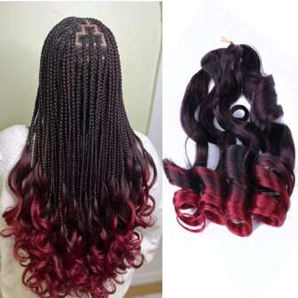 French Curly Braiding Hair, Perience 24 Inch Bouncy Braiding Hair Pre Stretched, Easy Braid French Curl Braids, Lightweight Synthetic Wavy Hair Extensions For Braids