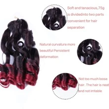 French Curly Braiding Hair, Perience 24 Inch Bouncy Braiding Hair Pre Stretched, Easy Braid French Curl Braids, Lightweight Synthetic Wavy Hair Extensions For Braids - Multicolor - View 3