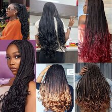 French Curly Braiding Hair, Perience 24 Inch Bouncy Braiding Hair Pre Stretched, Easy Braid French Curl Braids, Lightweight Synthetic Wavy Hair Extensions For Braids - Multicolor - View 6