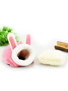 Cartoon Pink Rabbit Baby Small Pet Sleeping Bag For Hamsters And Other Small Animals - Pink - View 2