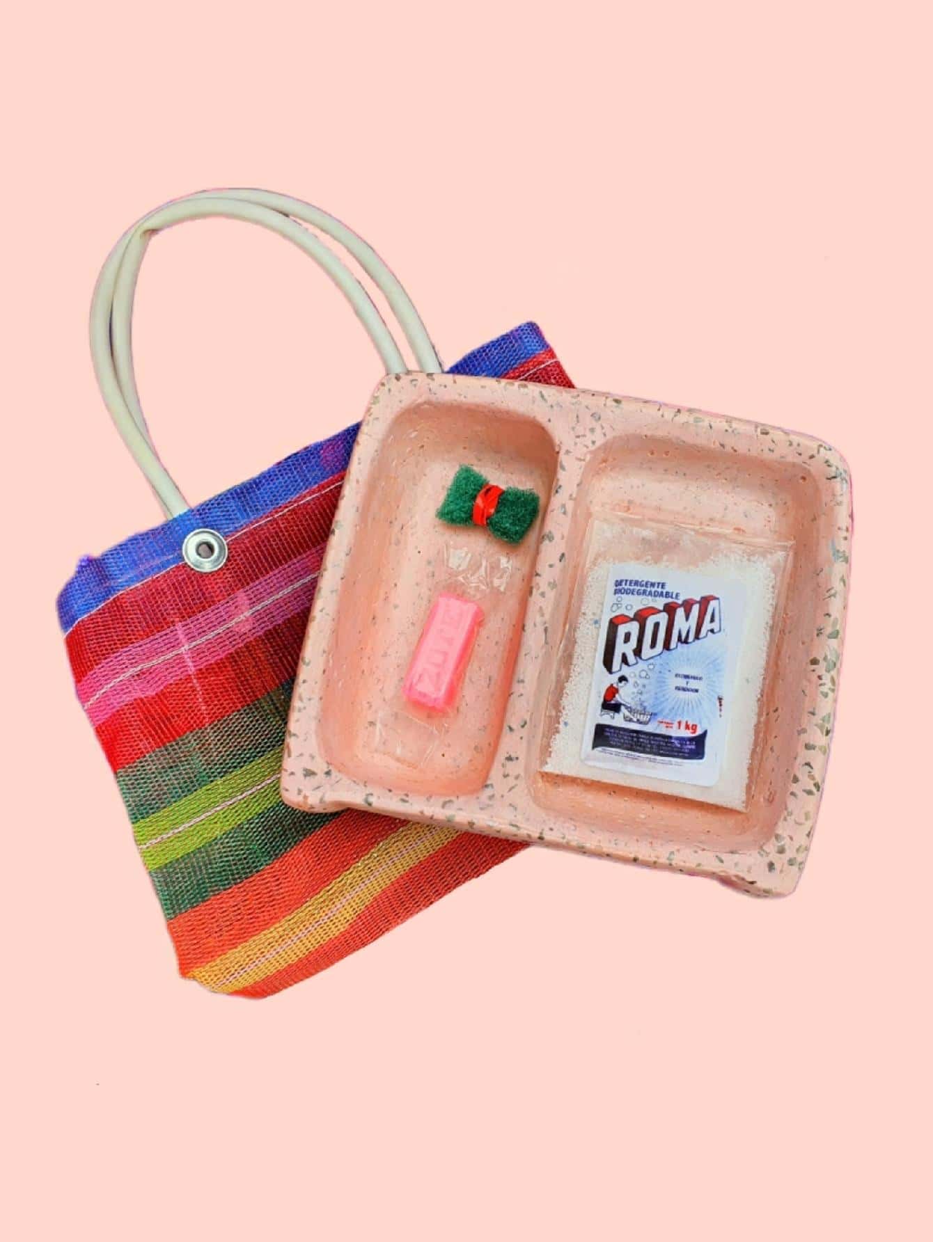 Limpiador de brochas:Mini lavadero paquete rosa - Rosa - Ver 1