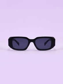 1 件装儿童中性方形框架时尚眼镜，时尚户外，凹形