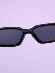 1 件装儿童中性方形框架时尚眼镜，时尚户外，凹形