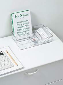 1个透明桌面文具收纳盒抽屉整理盒厨房用品厨房配件厨房工具