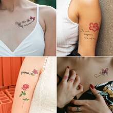 30 Sheets Floral Pattern Waterproof Temporary Tattoo Sticker - Multicolor - View 3