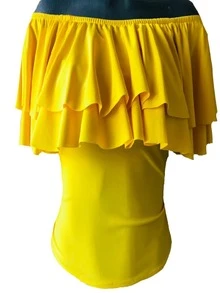 BLUSA OLANES CASUAL FORMAL ASIMETRICO - Amarillo - Ver 2