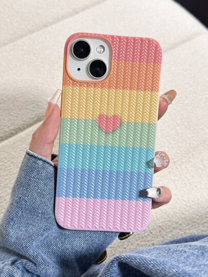 Funda protectora de teléfono con textura de punto y pintura de San Valentín, compatible con iPhone 7, 7 Plus, 8, 8 Plus, X, XS, XR, XS Max, 11, 11 Pro, 11 Pro Max, 12, 12 Pro, 12 Pro Max, 13, 13 Pro, 13 Pro Max, 14, 14 Pro, 14 Pro Max, 14 Plus, iPhone 15, 15 Pro, 15 Plus, 15 Pro Max, iPhone 16, 16 Pro, 16 Plus, 16 Pro Max, resistente al agua, a los golpes y a los arañazos