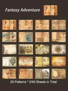 40pcs Kích thước lớn Tối Tấn Cắt DIY Giấy Đối với bao bì , Và Hộp Quà Đồ trang trí - Nhiều màu - Xem 3