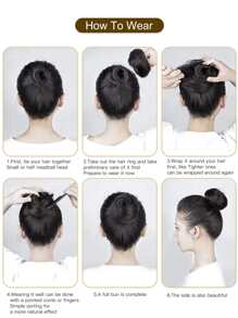 Synthetic Wig 10 Inches Short Curly Hair Elastic Wig Hair Ring Synthetic Fiber Matte High Temperature Silk Suitable For Daily Wear Gray - Grey - View 6