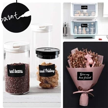 1pc Roll Label Sticker, Black Color, Made Of Kraft Paper, For Baking Packaging, Sealing Jar, Organizing Items School Supplies Food Bag Food Box Suitable For Candy Chocolate Cookies Etc. - Black - View 5