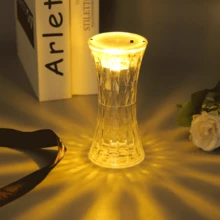 1pc Mini Rose Decorative Atmosphere Lamp, Bedside Table Lamp, Night Light, Photo Shooting Light, Projection Light For Bedroom - Clear - View 5