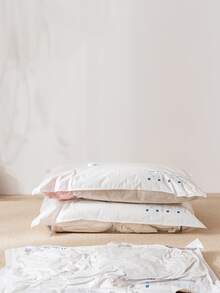 1入組真空壓縮旅行收纳包適用於服裝,床上用品 - 藍白色 - 查看 5