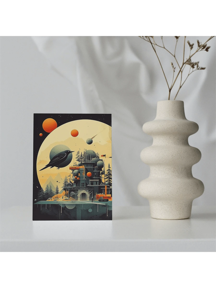 1pc No Frame 3.5*5inch / 8.9*12.7cm Mini Photo Decoration Card Suitable For Refrigerator, Photo Wall, Frame, Souvenirs, Collage Art Or Illustration. Star Exploration Series, One Piece Creative Design Without Frame 3.5*5inch / 8.9*12.7cm Photo Decoration Suitable For Home Daily Decoration, Festive Party Supplies, Science Fiction Art Universe Spaceship Space Exploration Space Travel Space Imagination Tl222 Suitable For Photo Walls, Frames, Diy Crafts, Restaurant, Cafe Decoration, Wedding And Party Decoration, Refrigerator Sticker, Wall Sticker, Work And Life Area Decoration, Creative Collage