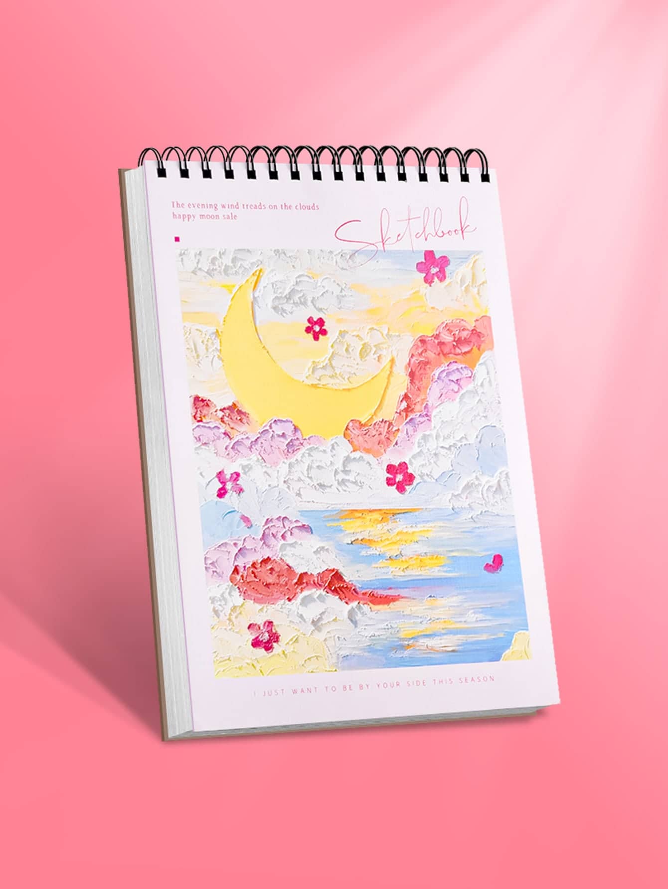 1 Pieza Cuaderno De Dibujo En Espiral Con Diseños De Luna En La Portada - Multicolor - Ver 1