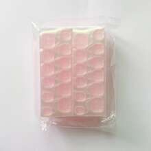 50張/1200片組超黏膩果凍膠假指甲,超薄防水指甲果凍貼無痕指甲膠貼片,用於假指甲尖端diy美甲裝飾 - 淺粉色 - 查看 7