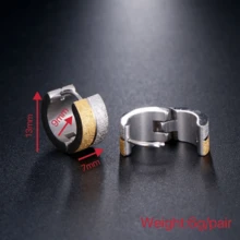 Stainless Steel Wide Sandblasting Earrings Hoop, Stud, Ear Cuff, Punk Style Ear Jewelry Handmade Polished