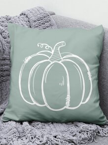 豐收季節南瓜字母印花聚酯纖維裝飾枕頭套,適用於客廳和臥室,1個 - 彩色 - 查看 4
