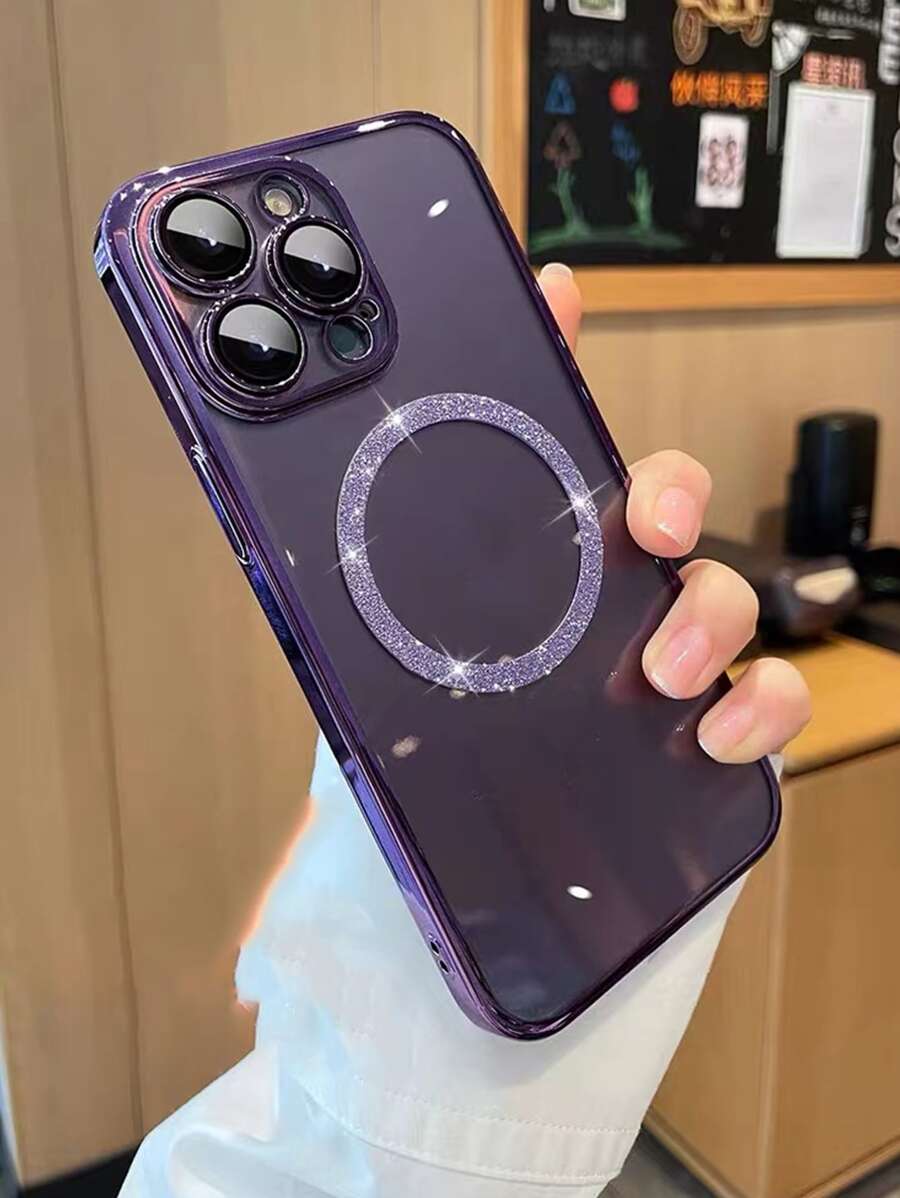 One Plating Magnetic Adsorption Soft Phone Case Compatible With IPhone