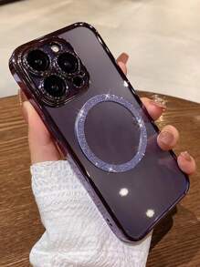 One Plating Magnetic Adsorption Soft Phone Case Compatible With IPhone