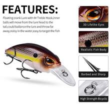 15g/9cm Fishing Lure With Loud Sound And Floating Design For Long Casting And Rocking, Artificial Bait - Blue - View 2