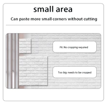 2入組自黏式3D立體聲牆紙,防水&防潮剝和棒牆貼適用於臥室背景