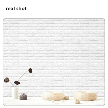 2入組自黏式3D立體聲牆紙,防水&防潮剝和棒牆貼適用於臥室背景