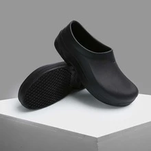 Slip Resistant Chef Shoes, Waterproof And Oil-resistant, Durable, For Kitchen & Restaurant Use, Lightweight And Breathable, Non-slip & Waterproof Kitchen Shoes, Lightweight - Black - View 2