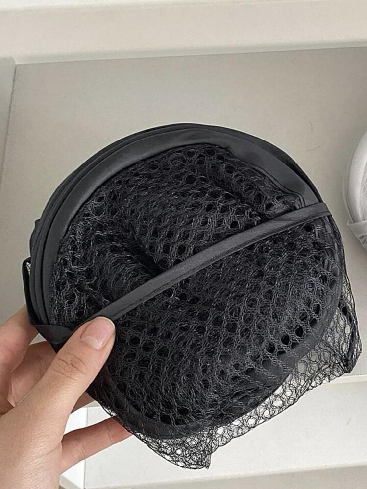 1/2 件可折叠网状洗衣篮，脏衣服收纳篮，家居装饰收纳盒，适合玩具、返校 - 黑色 - 查看 6