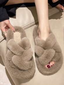 Zapatillas De Casa Cómodas Y Suaves Para Mujer - Caqui - Ver 3