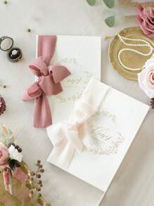 1pc/5pcs 6.5m Chiffon Ribbon With Frayed Edges, For Wedding Bouquets, Bows, Crafts, Butterfly Invitations Decoration Valentine Day - Pink - View 8