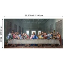 1 Pieza Póster sin marco de La Última Cena de Leonardo da Vinci y pintura de pared de arte impreso en lienzo. Pintura famosa para decoración de sala de estar - Multicolor - Ver 4