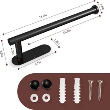 1個/件不銹鋼廚房餐巾紙架,廚房收納櫃,紙巾盒置物架,牆掛式,可選用免鑽和鑽孔兩種安裝方式