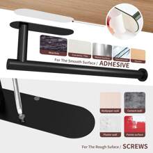 1個/件不銹鋼廚房餐巾紙架,廚房收納櫃,紙巾盒置物架,牆掛式,可選用免鑽和鑽孔兩種安裝方式