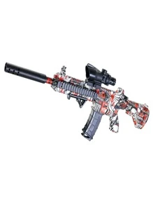 Pistola de agua eléctrica automática M416 con control por interruptor St616b, roja - Rojo - Ver 1