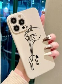 Hand Print Phone Case - Black - View 3