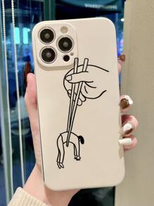 Hand Print Phone Case - Black - View 2