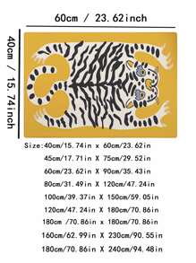 1pc Cartoon Tiger Shaped Rug - Multicolor - View 3