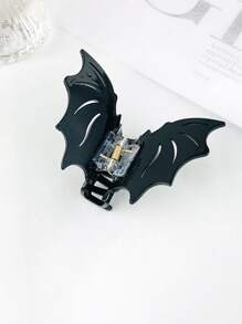 1 chiếc kẹp tóc hình con dơi phong cách Gothic dành cho nữ dùng trong tiệc Halloween - màu đen - Xem 2