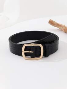 1pc Simple & Fashionable All-match Women's Belt - Black - View 1