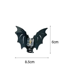 1 chiếc kẹp tóc hình con dơi phong cách Gothic dành cho nữ dùng trong tiệc Halloween - màu đen - Xem 4