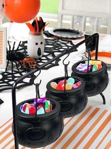 9pcs/Set Halloween Witches Cauldron Decorative Serving Bowls + 9pcs/Set Black Candy Bowl Witches Cauldron Serving Bowls Best Gifts Birthday - Black - View 2