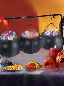 9pcs/Set Halloween Witches Cauldron Decorative Serving Bowls + 9pcs/Set Black Candy Bowl Witches Cauldron Serving Bowls Best Gifts Birthday - Black - View 4