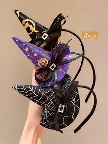 3入組女士有趣萬聖節帽子髮箍 - 彩色 - 查看 2