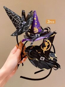 3入組女士有趣萬聖節帽子髮箍 - 彩色 - 查看 5