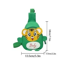 Bolsas De Hombro Para Niños Pequeños De Dibujos Animados De 3 A 12 Años De Edad, Mochila De Viaje Al Aire Libre Para Bebé, Bolsas Para Niños, Bolsa Cruzada Unisex Para El Pecho De Tamaño Mini - Verde - Ver 1