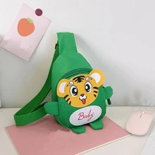 Bolsas De Hombro Para Niños Pequeños De Dibujos Animados De 3 A 12 Años De Edad, Mochila De Viaje Al Aire Libre Para Bebé, Bolsas Para Niños, Bolsa Cruzada Unisex Para El Pecho De Tamaño Mini - Verde - Ver 8