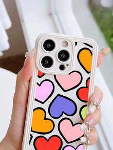 Heart Pattern Phone Case - Multicolor - View 2